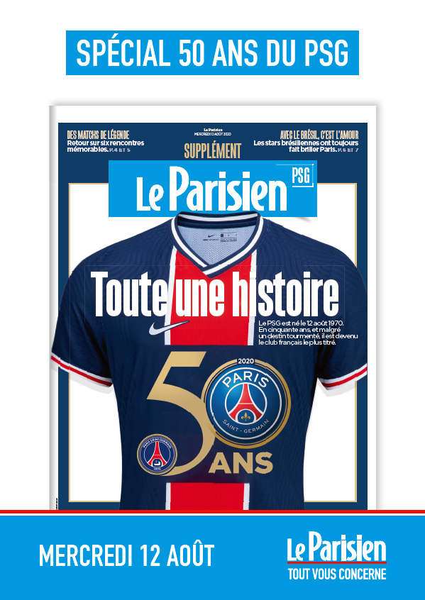 Echos_Parisien's tweet photo. ⚽️ Demain, @le_Parisien célèbre les 50 ans du @PSG_inside dans un supplément exclusif. 
Interviews, chiffres clés, portraits : 8 pages pour revivre l’Histoire du club parisien qui aura, demain soir, une chance unique de continuer l’aventure dans la #LDC2020.

#ATAPSG #PSG https://t.co/hNdqtTEMLu