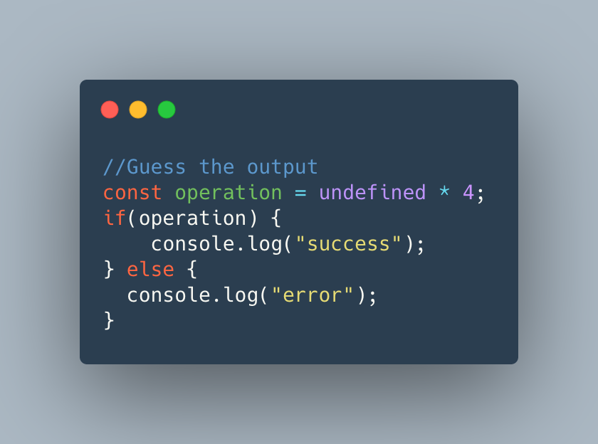 Anyone would like to guess the answer to this?
#javascript #webdevelopment #NodeJS #interviewquestions #codingquiz #programming