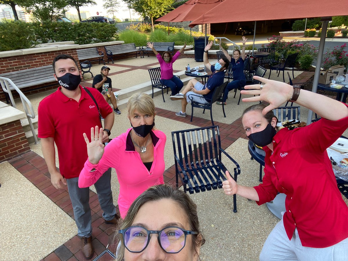 _DonnaLeeWeston's tweet photo. My @nbcwashington colleagues after the @News4Today live shots w/ our @AppleFederalCU #supportingourschools partners.  @rachelbg @LSFBNA.  Awesome cause, awesome job people! https://t.co/on4saIu5ih