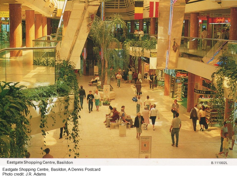 Here's a thread I haven't done for a little while: Shopping Centre Postcards! Enjoy a tour of over-lit malls, long-since removed fountains, desolate bus stations, half-hearted hanging gardens and defunct high street brands. We start in Basildon and the Eastgate Shopping Centre