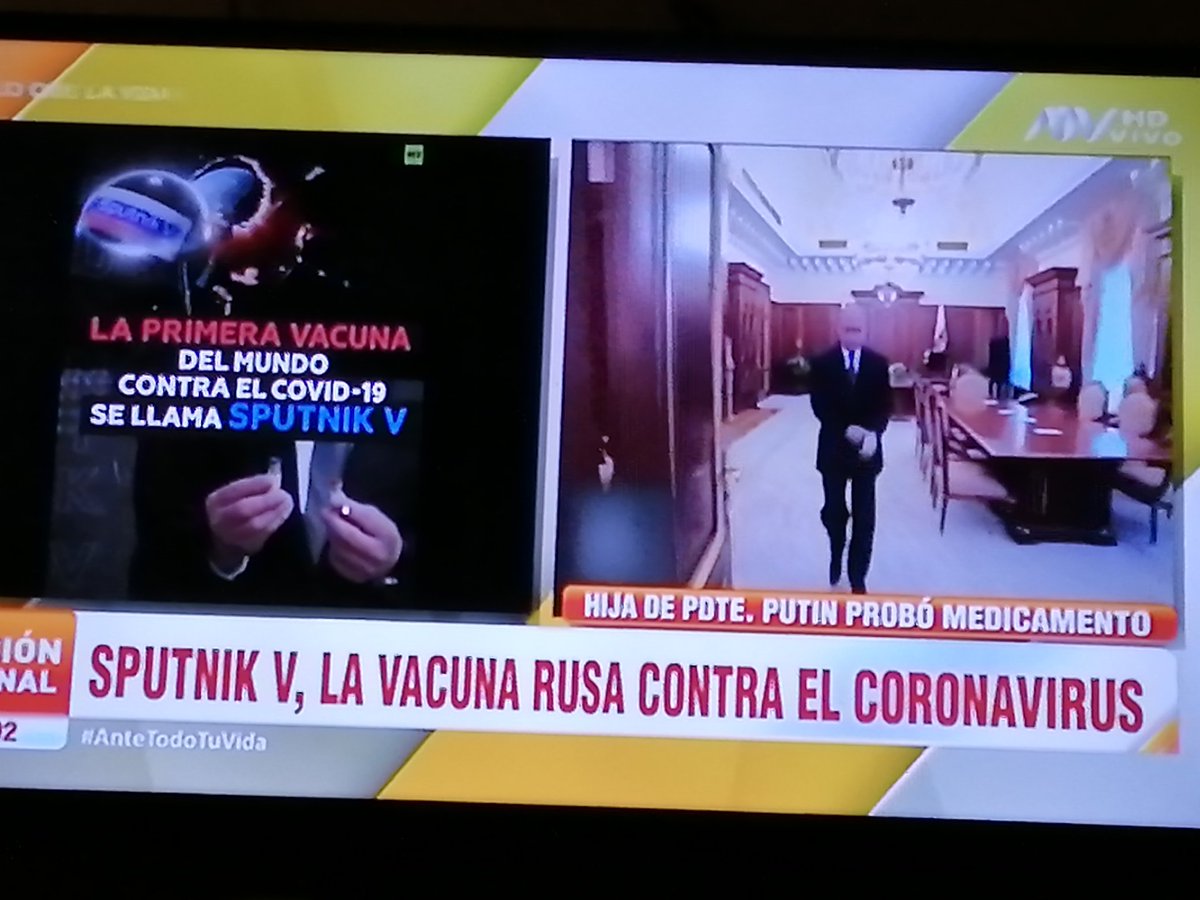 SilviaPeruPPC's tweet photo. Una luz después del túnel, luego de ensayos clínicos Rusia lanza la Vacuna contra el COVID-19.. Gracias a Dios y los científicos por esta gran noticia.. Esperemos que la OMS la apruebe.. https://t.co/JHZVkbA7BA