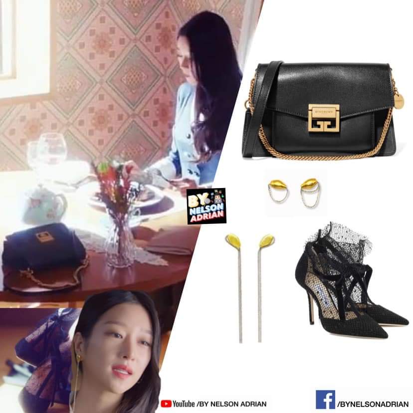 Small GV3 Bag in Box Leather fr GIVENCHY -P148,000.00Fira 100 tulle-trimmed suede pumps fr JIMMY CHOO - P51,781.12Fallin' 09E One Point Earring fr DOIGTE - P9,275.53 #SeoYeJi's Fallin' 08E Earring fr DOIGTE -P5,695.21 NelsonAdrian #KoMunYeongFashion  #ItsOkayToNotBeOkay