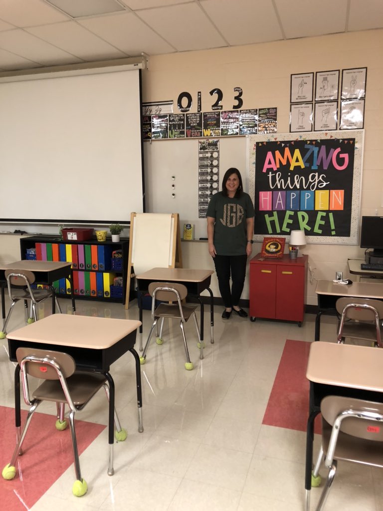 This is Mrs. Gray! She was teacher of the year for 2019-2020! She likes playing games, Chick Fil A, and shopping at target! She can’t wait be our distance learning teacher this year and hopes to meet her kids in person eventually!