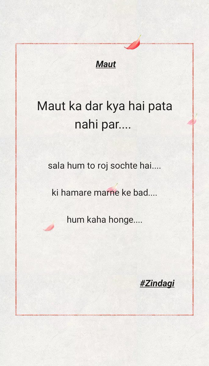 Rushu8212's tweet photo. #zindagi #maut #thinking #akelapan #differnet #life #enjoy @KadiyaNirali https://t.co/5RZcG4ycYB