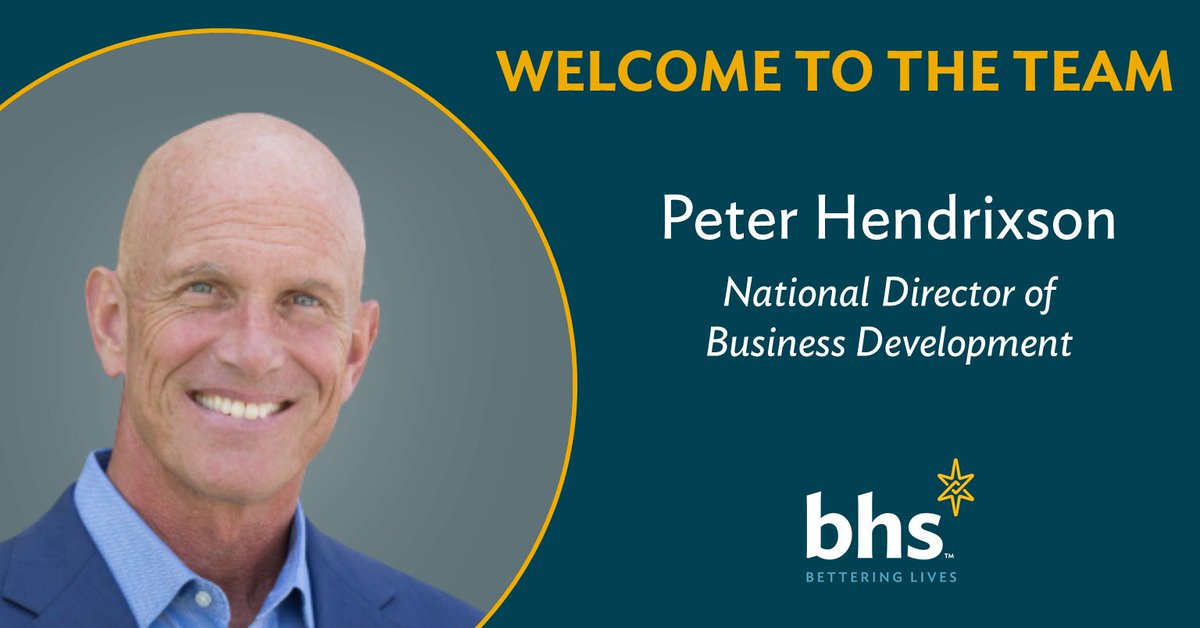 BHSBettersLives's tweet image. We are excited to welcome our new National Director of Business Development, Peter Hendrixson, to our team! Peter has spent the last 20 years working as an advocate for improved mental health and well-being and has extensive experience in EAP. Please help us welcome Peter to BHS!