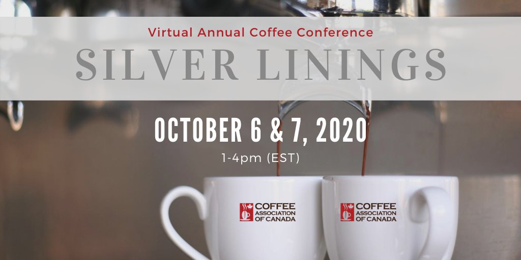 Registration is now open for our virtual Conference! Join leaders in the coffee industry as we share data, insights and "silver linings" as coffee consumption habits shift and companies pivot. Use EARLYBIRD code for a 10% discount.
cac2020conference.eventbrite.ca #coffee #conference