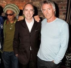 paul with mick jones (& don letts too on the left!)