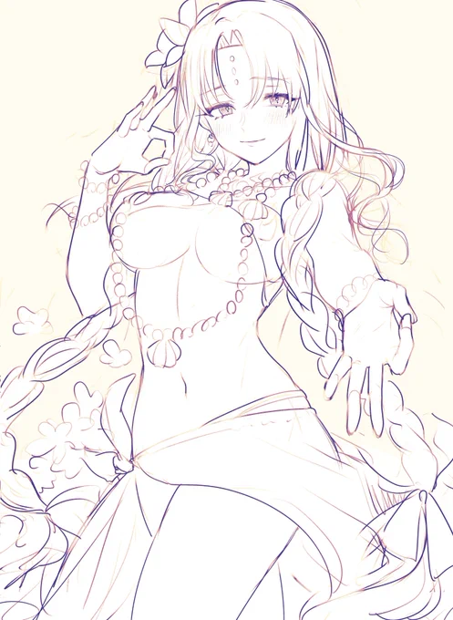 描いたら出るというアレのためにアレしたラフのコレ 