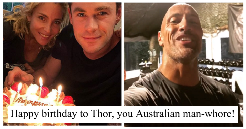 Happy birthday, Chris Hemsworth. No message will ever beat this. 