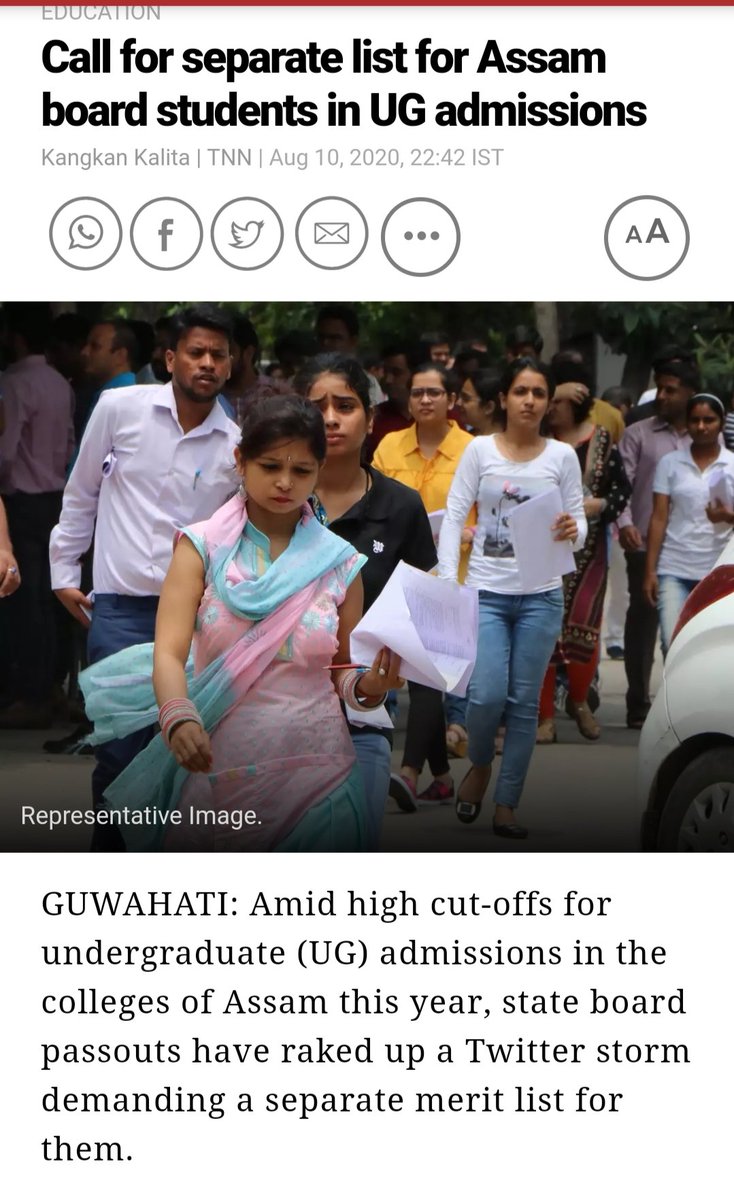 BirajKBorah2001's tweet photo. Thanks for sharing this news @timesofindia 
#separatemeritlistforahsec 
#ahsecstudentsmatters 
#increaseseatsforstudents 
@himantabiswa 
@sarbanandsonwal 
@time8news 
@pratidintime 
@DY365 
@News18Northeast 
@PragNews 
@NewsLiveGhy 
@atanubhuyan https://t.co/psZBqKsyhl