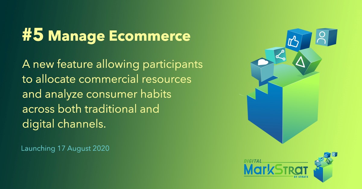 StratxSims's tweet photo. The power of #DigitalMarkstrat: Digital Markstrat will #5 allow your participants to manage both traditional and digital commercial resource allocation based on an analysis of consumer habits per channel.
#5 down #1 to go. #staytuned for more new features. https://t.co/VDev8eeBlb