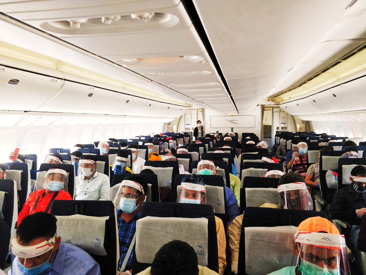 indembkwt's tweet photo. Charter Flight (KU 1381) from Kuwait to Delhi carrying 322 passengers on board departed at 1002 hrs(Local Time) from Kuwait International Airport. Bon voyage!
@MEAIndia @IndianDiplomacy @AmbSibiGeorge @MoCA_GoI https://t.co/arExwfdNwu