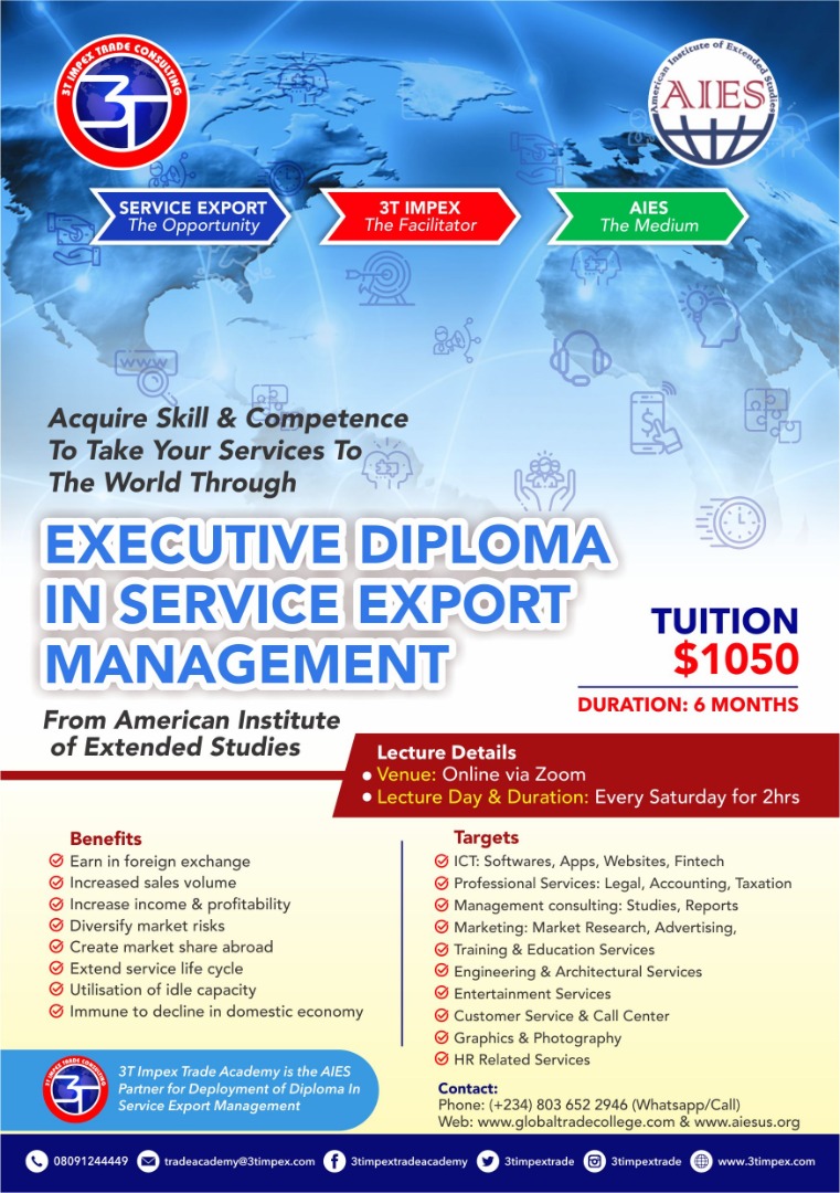 AIES_3T_SEM's tweet image. Now than ever before, as the world faces different economic ups and downs, we need to begin to think of expanding market for our services beyond our borders #ServiceExport