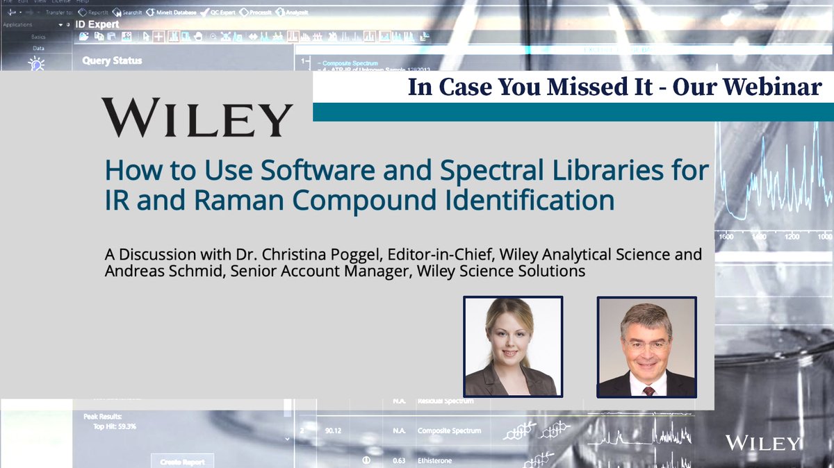 WileyAnalytical's tweet photo. Missed our webinar on How to Use Software and Spectral Libraries for #IR and #Raman Compound Identification? View Recording Now.
https://t.co/krZaqOwZig
#Spectroscopy #IR #Raman #Wileyanalyticalscience #Wileysciencesolutions https://t.co/aDsrvcOr57