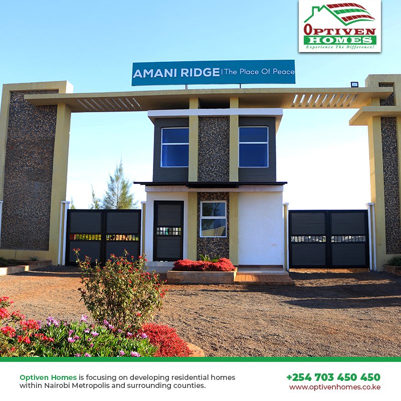 Have you ever had a look of Amani Ridge wall and gate? 
Secure your home with Optiven Homes. Reach us on +254 703 450 450 or visit our website optivenhomes.co.ke

#FenceBuildingSolution
#HouseBuildingSolution
#GateBuildingSolution
#jenganaoptiven
#buildingsolution