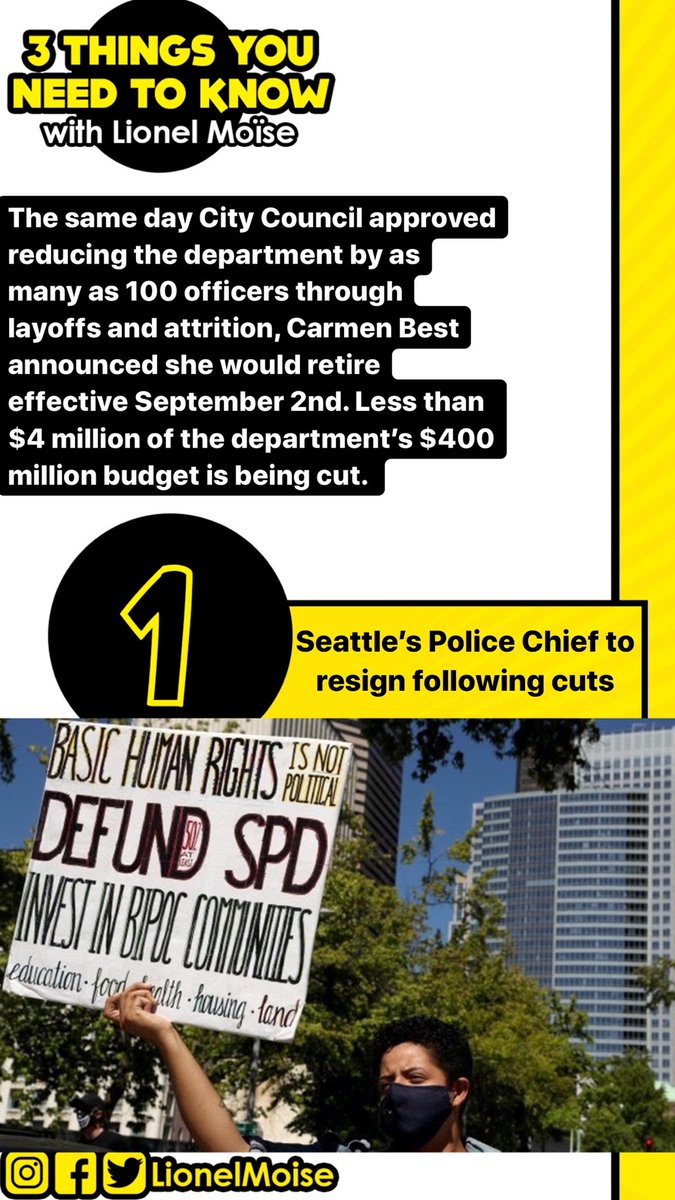 LionelMoise's tweet photo. Here’s #3ThingsYouNeedtoKnow today: #SeattleCityCouncil #Blackish #WorkFromHome https://t.co/uUaArN7EQD