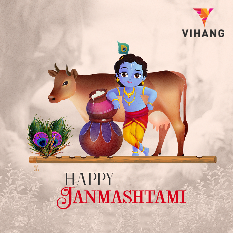 VihangGroup's tweet photo. On this Janmashtami, may Lord Krishna fill your home with lots of happiness and joy. #HappyJanmashtami https://t.co/8h568k04UK
