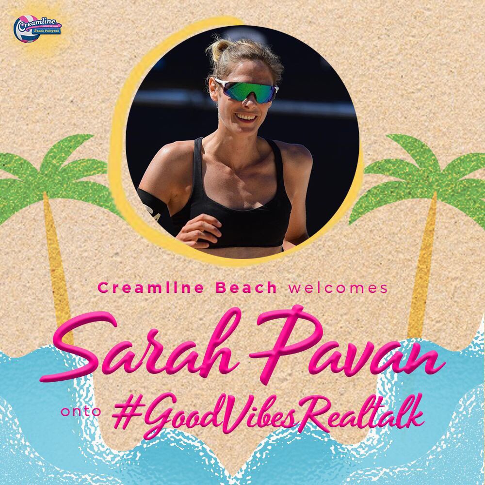 CreamlineBeach's tweet photo. Not everyday you get to meet the #1 RANKED FIVB BEACH VOLLEYBALL PLAYER in the WORLD😱 

Our team is excited to have @SarahPavan join us tomorrow in our team meeting for a #GoodVibesRealtalk sesh💕 https://t.co/R6gdkLGbwk
