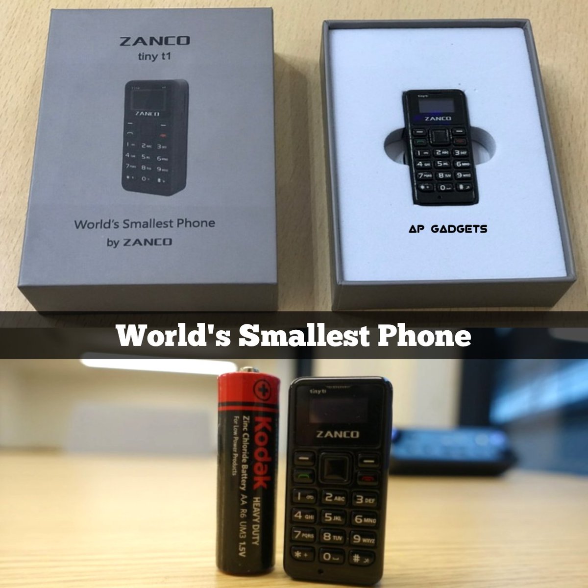 ap_gadgets's tweet image. World&apos;s Smallest Phone : Zanco Tiny T1
Price -₹2000/$26.40*
For more details, do visit the YouTube channel (link given in bio).
 #zancotinyt1 #Mobile #Phones
#latestnews #gadgets #mobilephone #smartphone