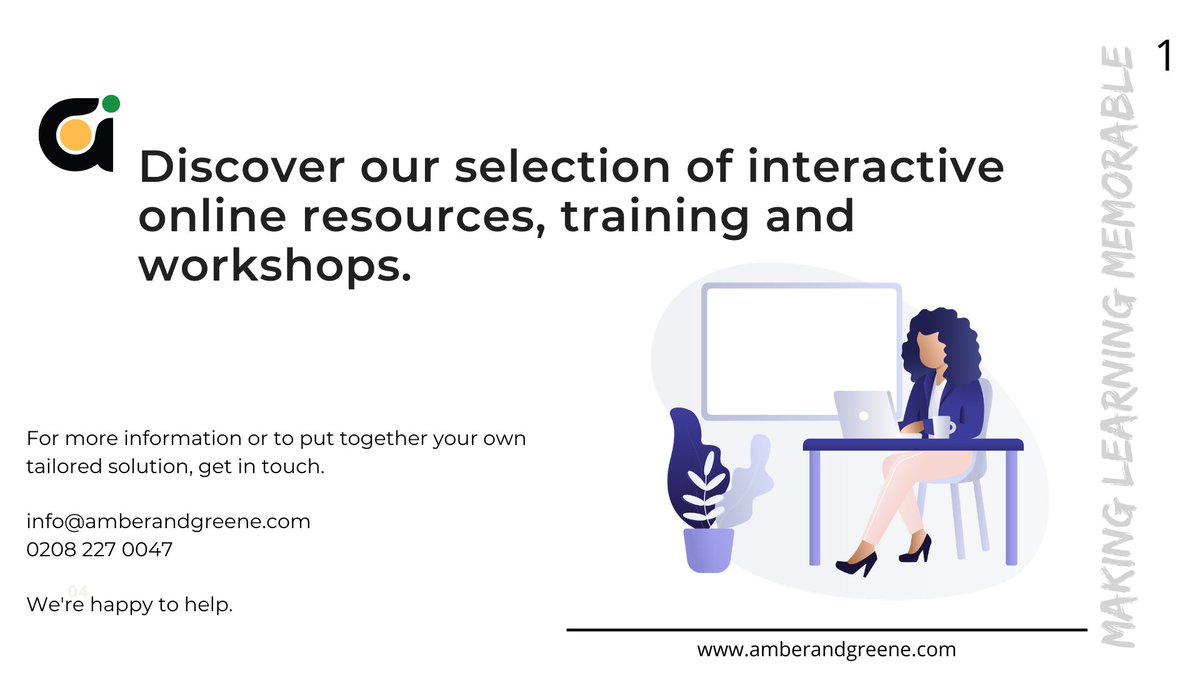Discover our selection of interactive online resources, training and workshops  amberandgreene.com/key-areas.html #virtuallearning #interactive #TuesdayMotivation
