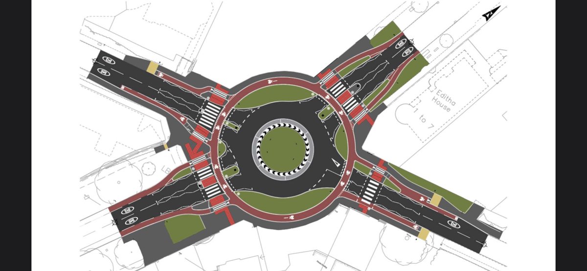 olliebr87's tweet photo. Design vs reality, quite happy with that. @jjgiddens for the overhead. Fendon Road, #Fendon Dutch style roundabout https://t.co/6qmCDEO3in