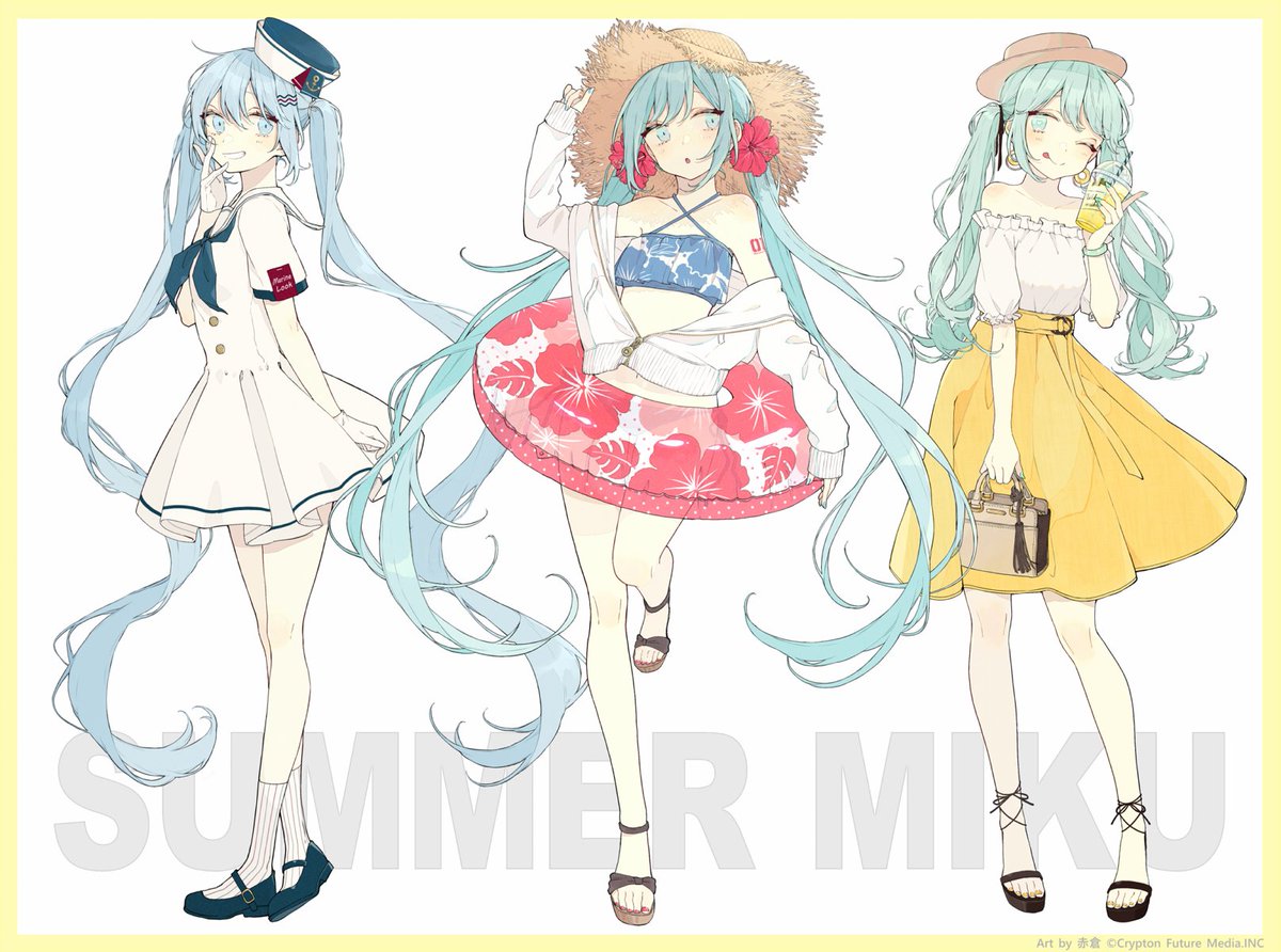 赤倉 サンリオキャラクターズコラボ 初音ミク 赤倉 夏真っ盛りですね この度 初音ミクさんとのコラボグッズ用イラストを描かせていただきました 皆さんはどの夏ミクさんがお好きですか 商品の詳細はこちら T Co 0wcggsn8fk