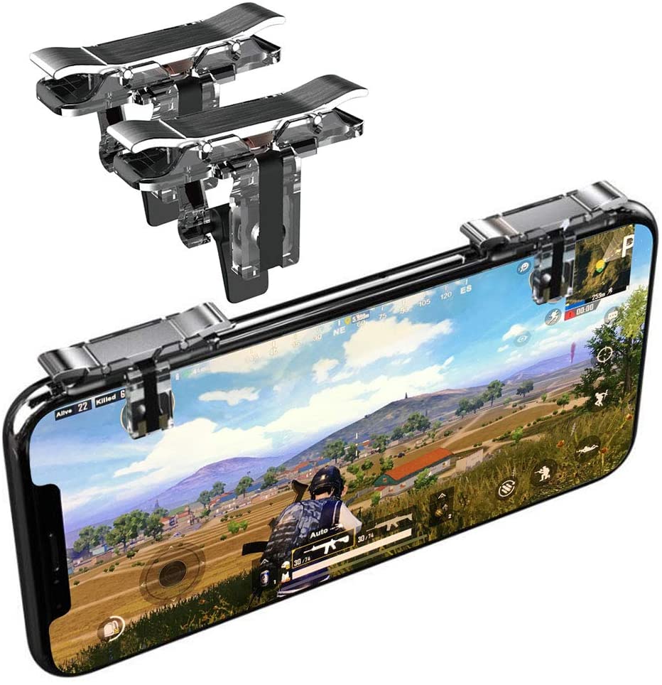 DFarokht's tweet photo. MOBILE GAME CONTROLLER, NORHU PHONE GAME TRIGGERS - SENSITIVE SHOOT AND AIM BUTTONS SHOOTER HANDGRIP- 1PAIR(L1R1) (SILVER) 

https://t.co/h6ML9PKurW

#Amazon #tuesdayvibes #onlineproducts #pubg https://t.co/T4ZtX9pje6