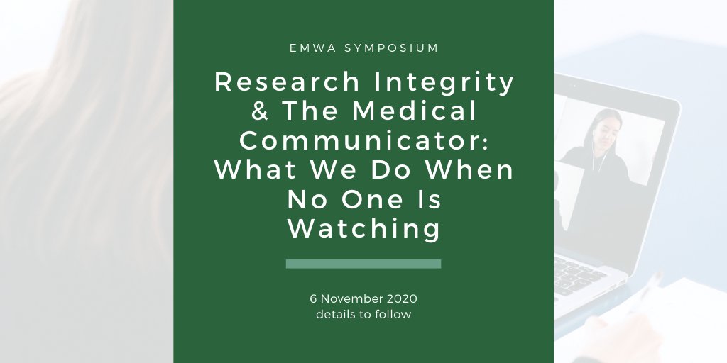 Official_EMWA's tweet photo. EMWA are pleased to announce that the annual symposium on “Research Integrity” will take place virtually on Friday 6 November and be open to both members and non-members.
Details regarding registration will be announced early September. #EMWA51
https://t.co/EJhjx24rME https://t.co/bh5rsTJsOJ