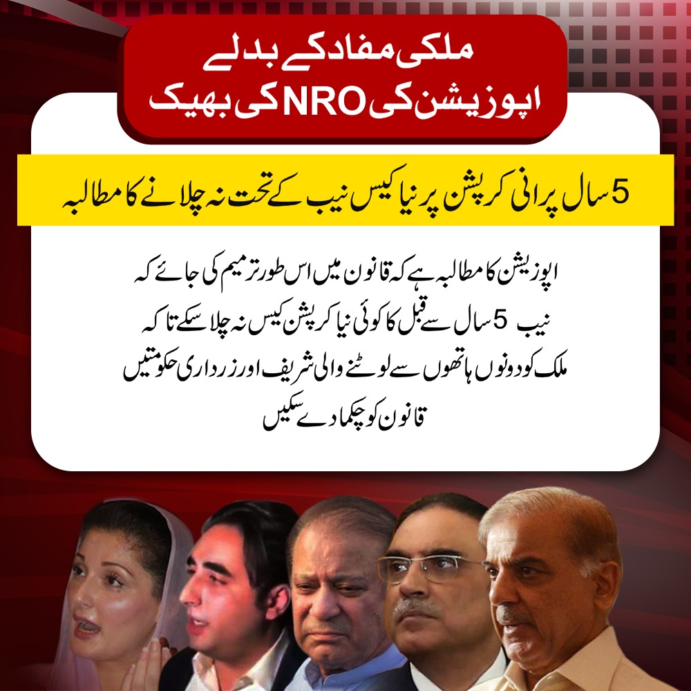 PMLN's blackmail for NRO