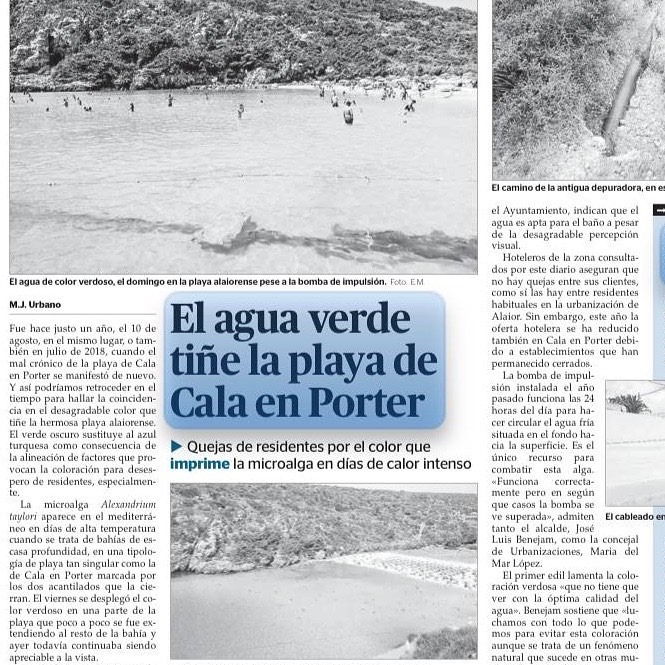 juntsperlo's tweet image. 🔴 Junts va aconseguir aprovar una moció per fer un estudi rigorós sobre la causa i alternativa a les aigües verdes a Cala en Porter.

La ineficàcia de l'equip de govern provoca que, un any més, les aigües de Cala en Porter presentin aquestes decadents imatges.

És inadmissible.