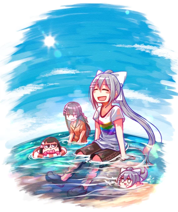 夏! #ミトとカエデ #みとあーと #でろあーと 