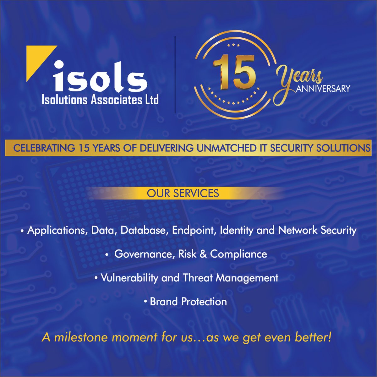 isolutionskenya's tweet photo. As we celebrate our Milestone Moment, we want to assure you that your trust, support and satisfaction has always been the biggest drivers for our continued growth. We look forward to delivering uncompromised IT solutions and services. https://t.co/4uYHXoAGGC