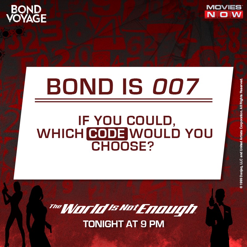 moviesnowtv's tweet photo. 3 digits only! Tell us in the comments below. #BondVoyage
#Bond007 #JamesBond #TravelWithBond #SpyCode https://t.co/NJkRnqsIG3