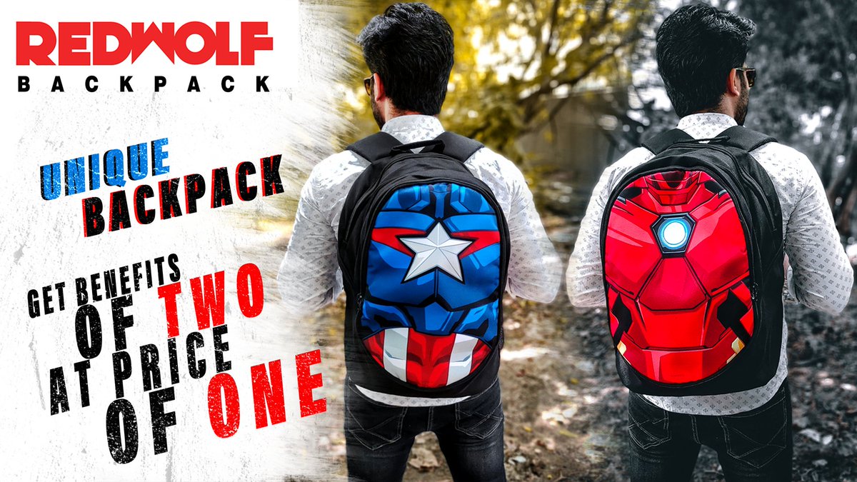 BloggersharmaIN's tweet photo. "Get The Benefits Of Two In Price Of One"
A very unique backpack with very creative concept..
Video is coming out this Saturday on my Youtube Channel. Make sure you guys do subscribe and don't miss it.
Also, do rate my designing skills.
 #graphicdesigning #photoshopdesigning https://t.co/hE46VY1a57