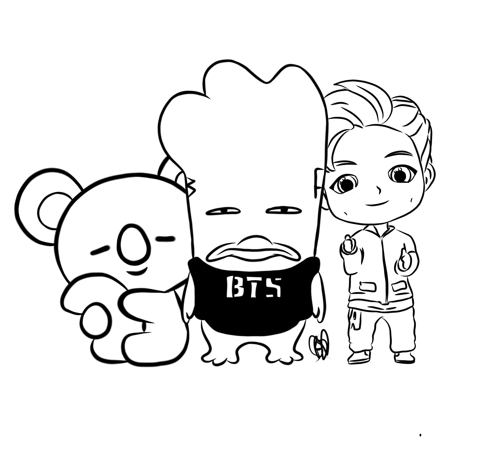 48  Bts Bt21 Coloring Pages  Free