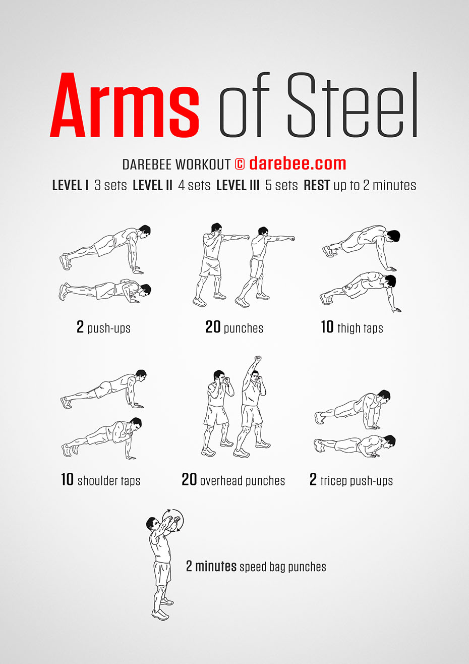 DAREBEE on X: Workout of the Day Arms of Steel Workout by #DAREBEE PDF  Download   / X