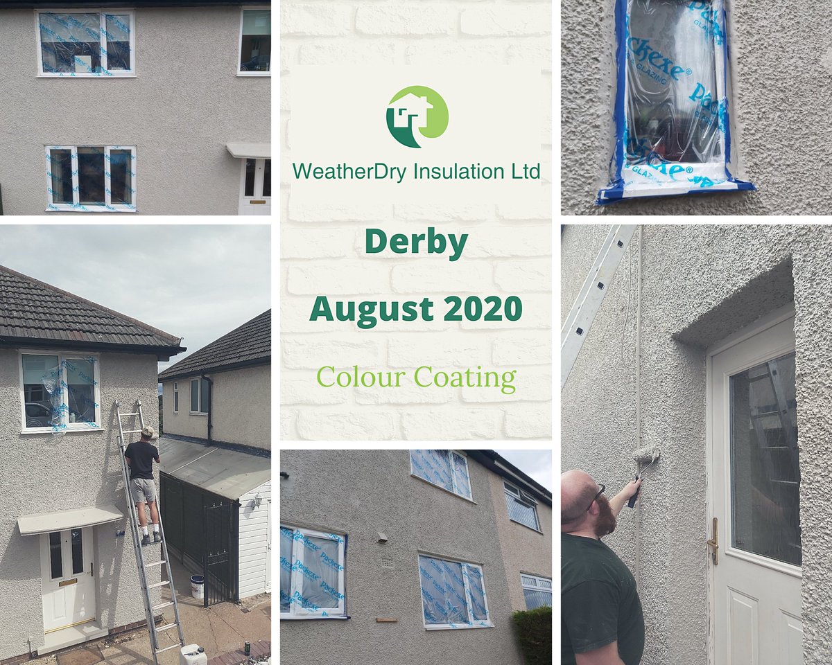 WeatherDryMids's tweet photo. These are some pictures of some colour coating that we did in Derby. The coating has damp proofing qualities and modernises the property by giving it a brand new look! #damp #dampproofing #dampsurvey #midlands #interview #HappyCustomer #colourcoating #weatherdry #derby https://t.co/RC21oB28eG