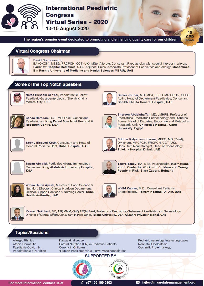 IntlPaedia's tweet photo. Only two days left to earn 15 CPD points when you join the International Paediatric Congress Virtual Series 2020.

Register for free: https://t.co/pbNRgf0V9D https://t.co/asY2z6tb3o