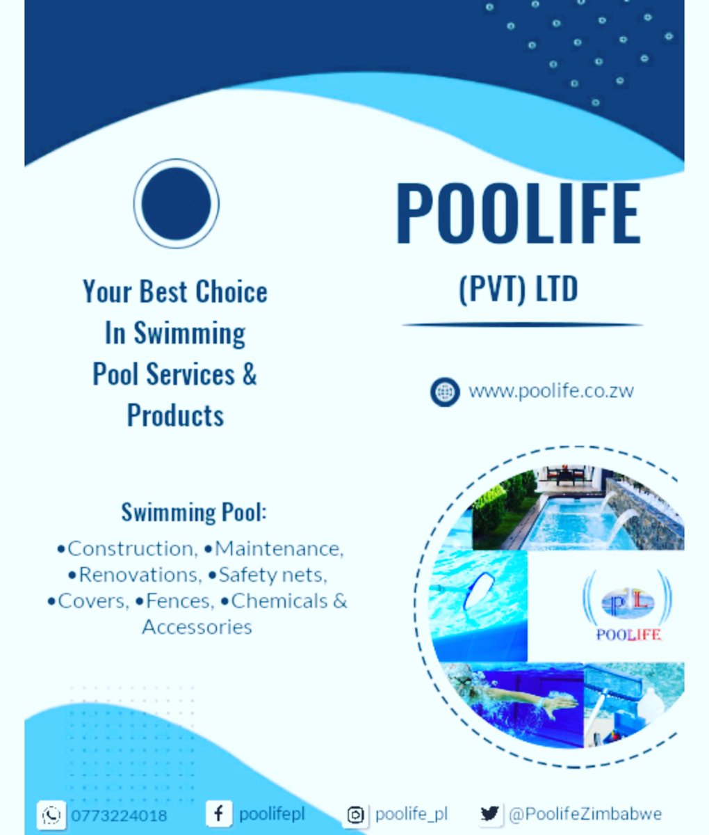 Poolcraft_ZW's tweet photo. Your Best Choice In Swimming Pool Services and Products https://t.co/DUCSLk1DpD