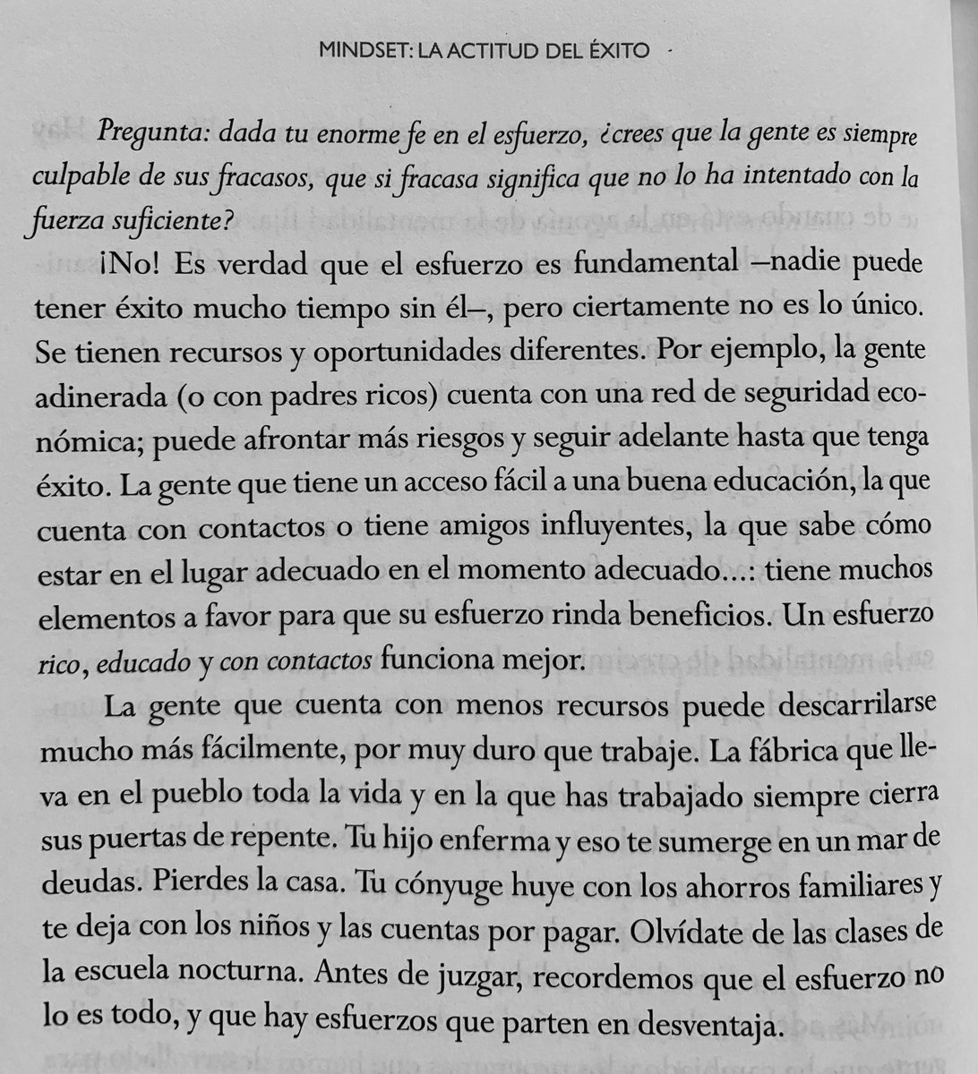 jpascuaibarrola's tweet photo. La gran mentira de que el ÉXITO se consigue a base de ESFUERZO. 

La realidad es que también hacen falta recursos, contactos, oportunidades y talento. Hay esfuerzos que parten en desventaja y éxitos conseguidos con ventajas y sin apenas esfuerzo. #MindsetLaActitudDelÉxito https://t.co/FteVPiz6OI