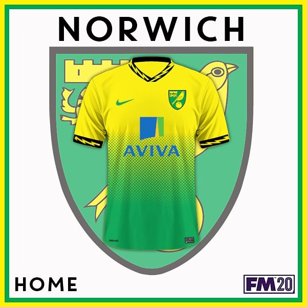 fmcustomkits's tweet photo. Last work for @NorwichCityFC! Feel free to send me a DM and ask for the perfect kits for your #FM20 save!
#norwichcity #FootballManager #getyourkit https://t.co/z5zRFCPrPW