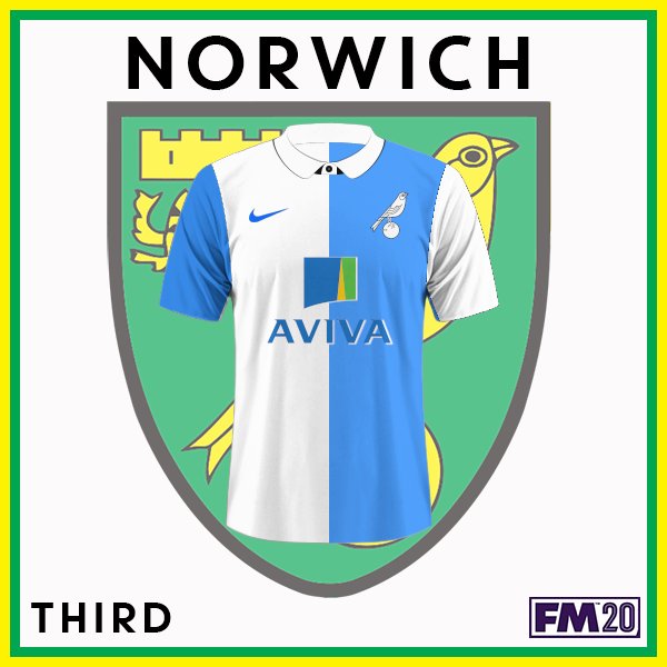 fmcustomkits's tweet photo. Last work for @NorwichCityFC! Feel free to send me a DM and ask for the perfect kits for your #FM20 save!
#norwichcity #FootballManager #getyourkit https://t.co/z5zRFCPrPW