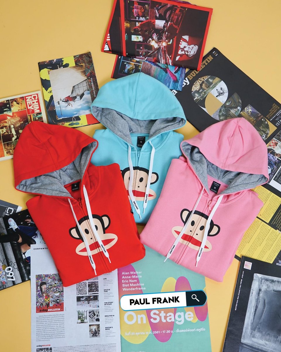 clicklicensing's tweet photo. How cozy are these #PaulFrank jackets?! Perfect to warm you up during these rainy days! 🌧💙 #PaulFrankThailand https://t.co/766DCfRQ0K