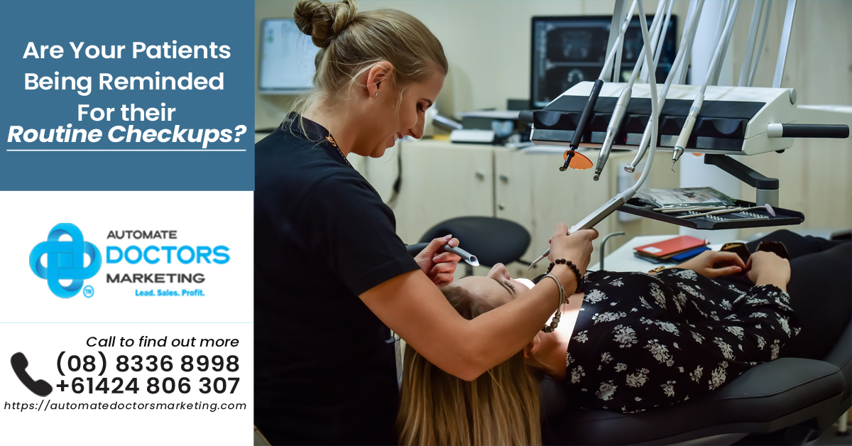 AutomateDoctors's tweet image. How often do you communicate with your #patients? 🤔

Now’s the time to review your #dental software &amp;amp; see who is due for their six-monthly #checkup. Then, craft an #email together for the ones due, inviting them to come in for their routine visit.  🔥🔥automatedoctorsmarketing.com