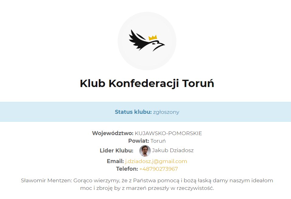 KorwinTorun's tweet photo. Wystartował Klub Konfederacji Toruń! Zapraszamy wszystkich do współpracy! Wystarczy się zarejestrować, odszukać nasz klub i dołączyć.

Link do rejestracji:
https://t.co/S2rZf0Hrmh https://t.co/kLxd2rvJ4K