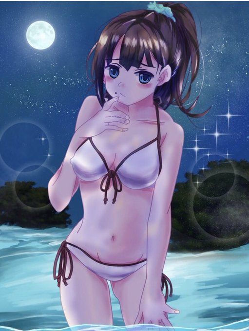 最期に漫画が描き終えてひと段落するまでは過去絵を上げていこうかと思います。
夏なので夜空のビキニのダイヤちゃんです😊 