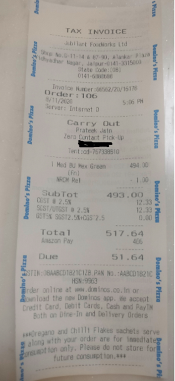 prateek1608's tweet image. @dominos_india Order cancelled by restaurant at the time of pickup. Asked for more amount that was shown in app but complete payment was made while placing order. Screenshots attached for both bills. Worst experience. #DifferentPrice #DualPrice #Dominos #OrderCancelled