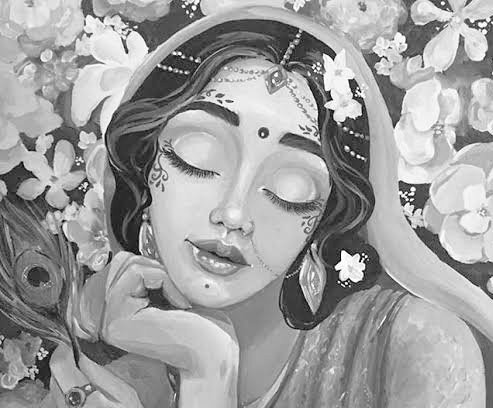 According to an unverified story, when  #Radha became old, she left her mahal and went to live in a forest and kept missing  #Krishna."Antaryami" as he was,  #Krishna reached her and told her to ask for anything she wants.She only asked him to play his flute.