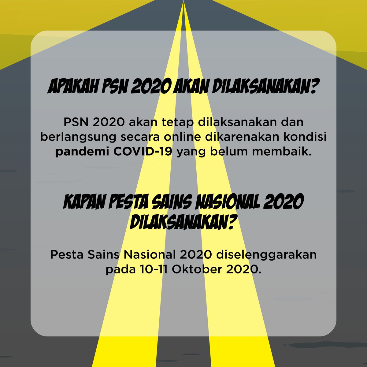 pestasainsIPB's tweet photo. Narahubung :
Titan (089660163055/titandayu)
Terima kasih.
----------------
#PSN2020
#DiTungguAja
#SainskanDunia
#BreatheTheFuture
#PSNOnline
Find more about us!
Instagram : @pestasainsipb
Twitter : @pestasainsIPB
Line : @455hhzcc
Website : https://t.co/mxo2WJjFQD https://t.co/Ib9U8W6xJ3