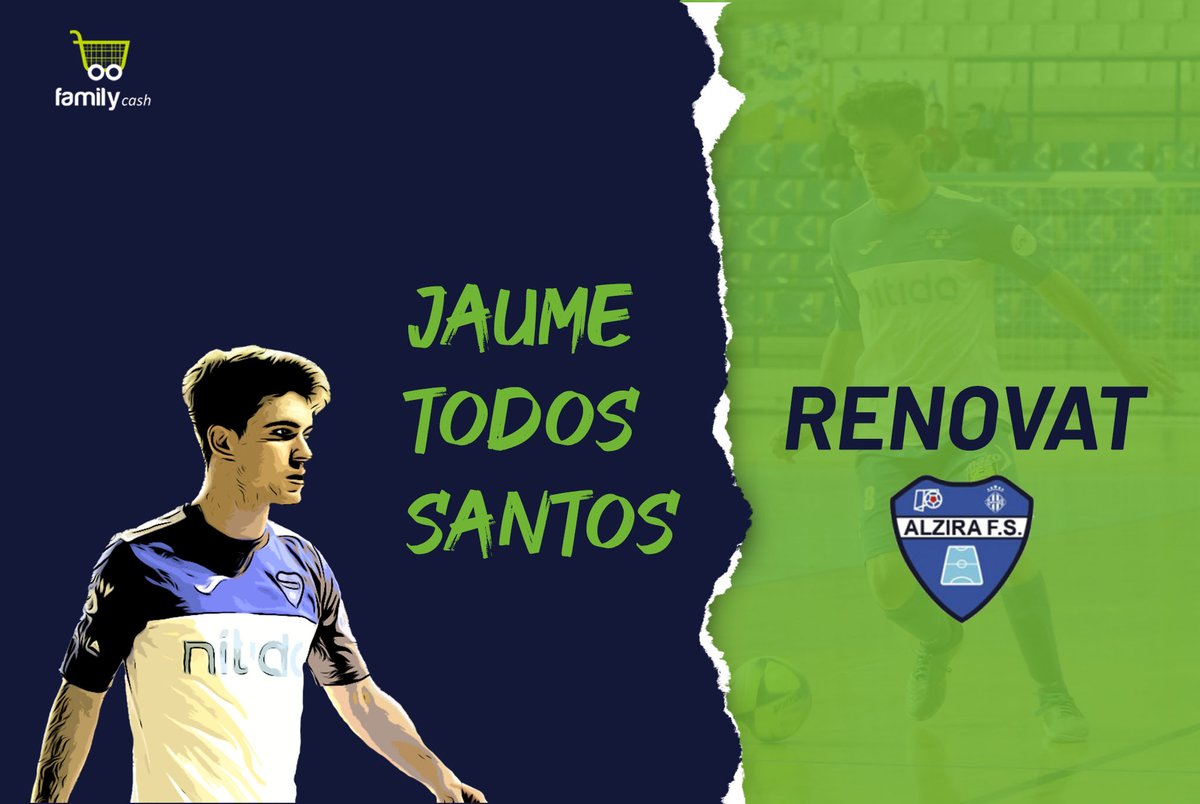AlziraFS's tweet photo. ¡FELICIDADES! 🥳⚽

Jaume Todos Santos renueva con el Family Cash @AlziraFS. El cierre de 21 años va a por su 3ª temporada en #Alzira.  

🗞 https://t.co/ytfcA86Bez

#GanesDeMés @JaumeTodosantos https://t.co/xwg9SPbgSc